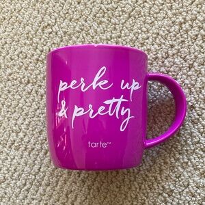 Tarte Perk Up And Pretty Mug Coffee Cup Tea Beauty Purple EUC